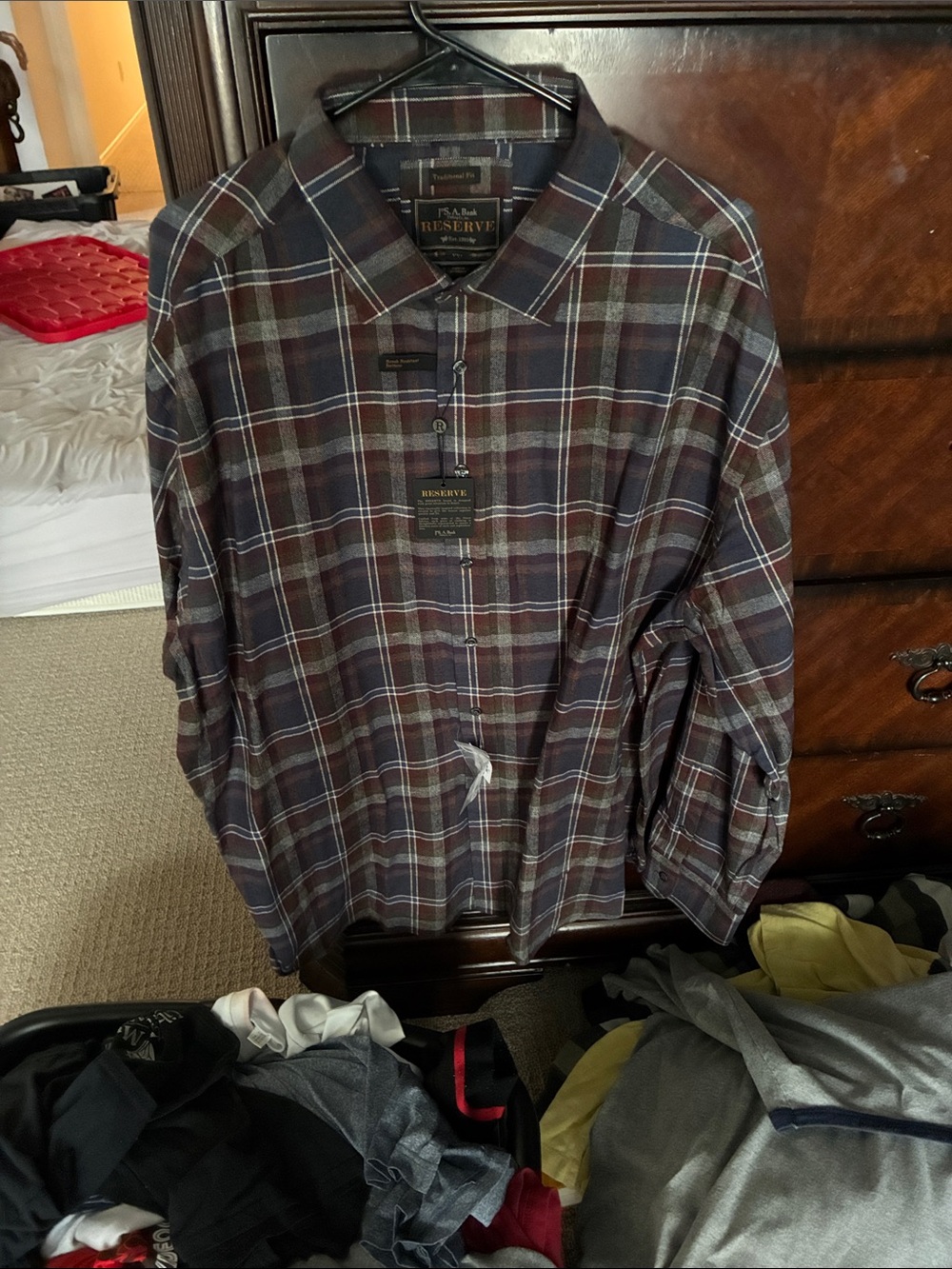 Polo by Ralph Lauren Plaid Button-Down Shirt in Black and Burgundy